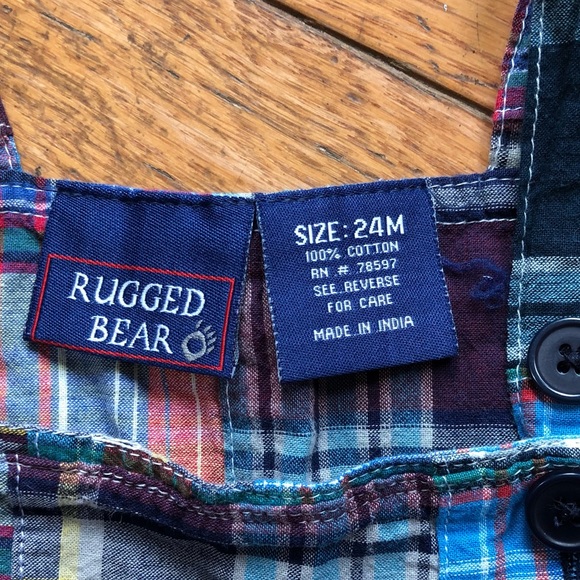 Colorful & Cute Plaid Overalls - Picture 3 of 4